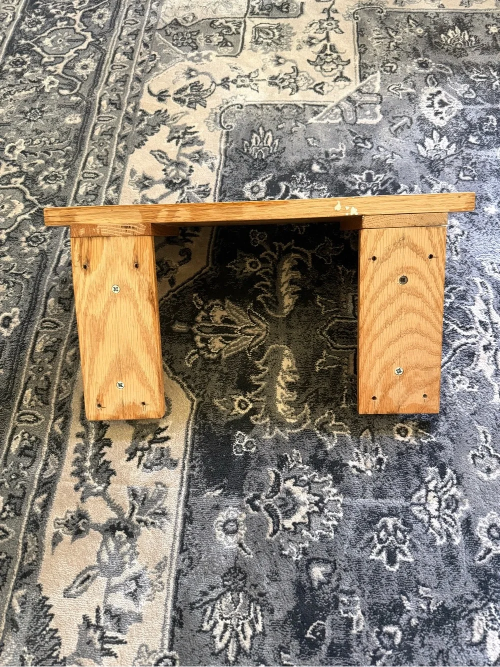 Rustic Oak Wall Shelf - Natural Wood Handmade 18”